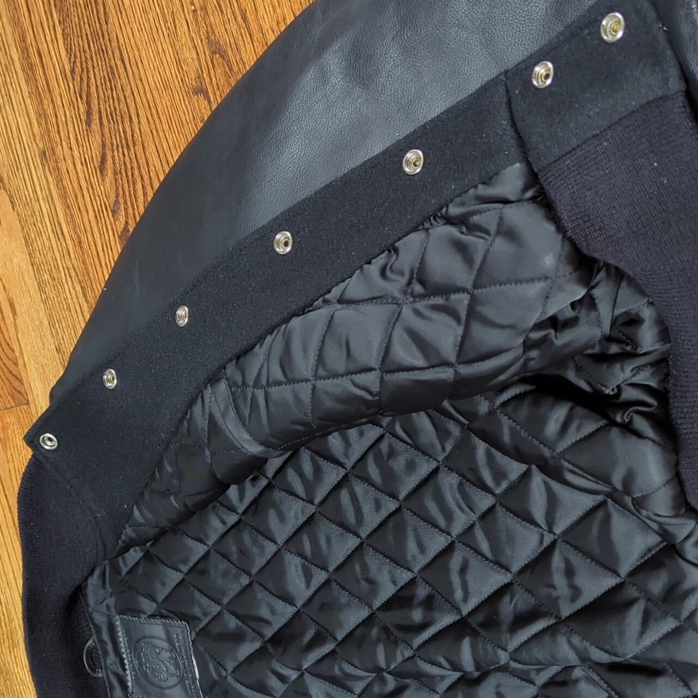 Like New Golden Bear Black Varsity Jacket - Picture 8 of 11